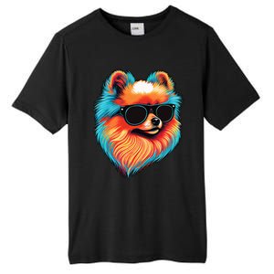 Dad Mom Cool Dog Sunglasses Pomeranian Tall Fusion ChromaSoft Performance T-Shirt