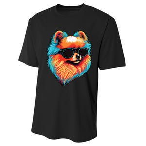 Dad Mom Cool Dog Sunglasses Pomeranian Performance Sprint T-Shirt