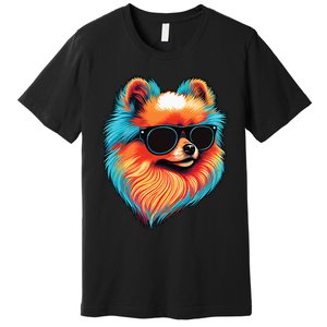 Dad Mom Cool Dog Sunglasses Pomeranian Premium T-Shirt