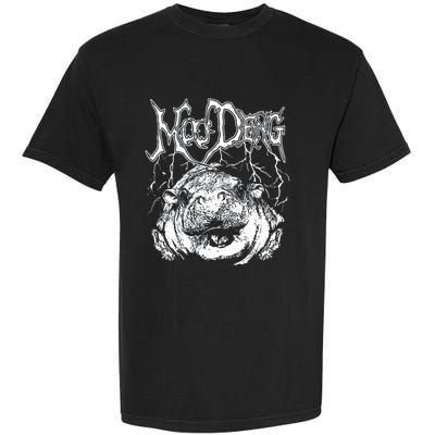 Death Metal Cute Baby Hippo Moo Deng Hippopotamus Garment-Dyed Heavyweight T-Shirt