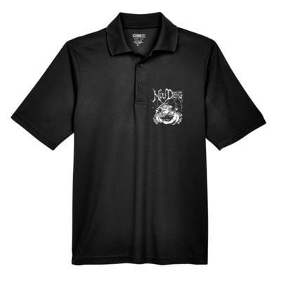 Death Metal Cute Baby Hippo Moo Deng Hippopotamus Men's Origin Performance Pique Polo