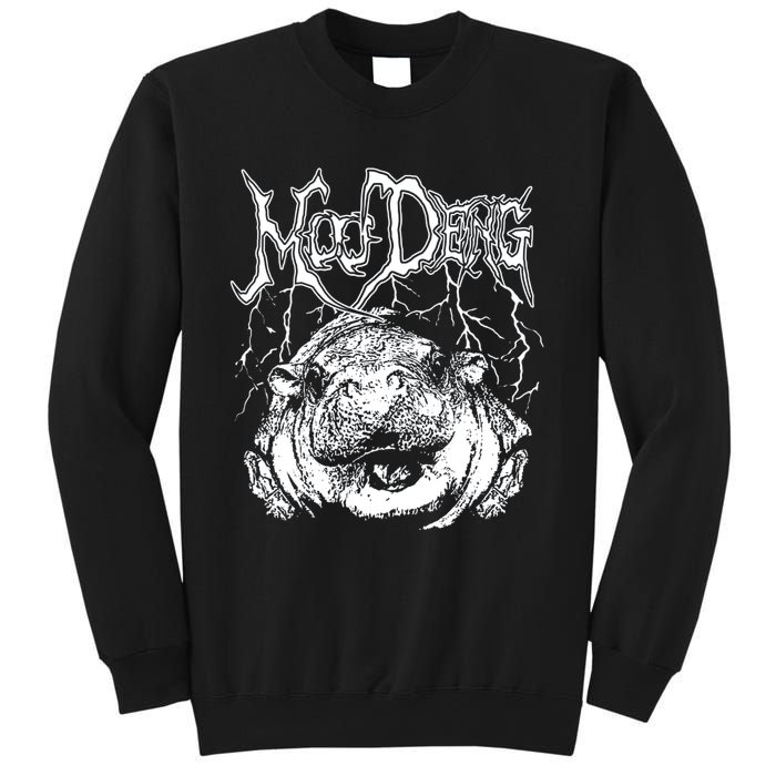 Death Metal Cute Baby Hippo Moo Deng Hippopotamus Sweatshirt