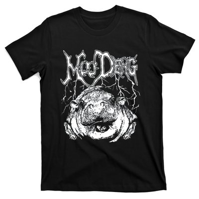 Death Metal Cute Baby Hippo Moo Deng Hippopotamus T-Shirt