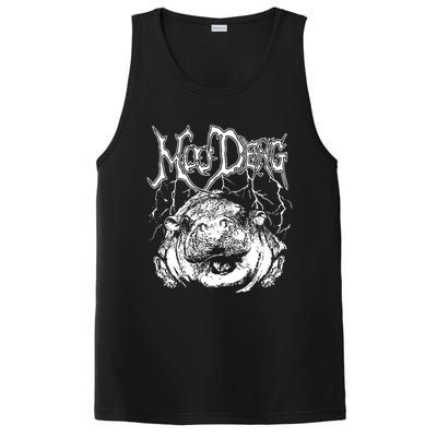 Death Metal Cute Baby Hippo Moo Deng Hippopotamus PosiCharge Competitor Tank