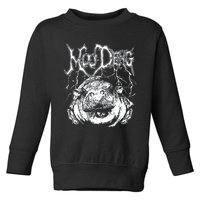 Death Metal Cute Baby Hippo Moo Deng Hippopotamus Toddler Sweatshirt