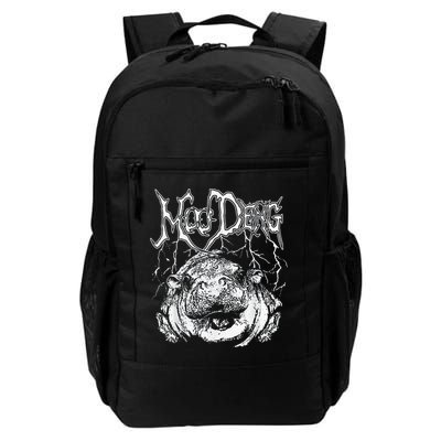 Death Metal Cute Baby Hippo Moo Deng Hippopotamus Backpack