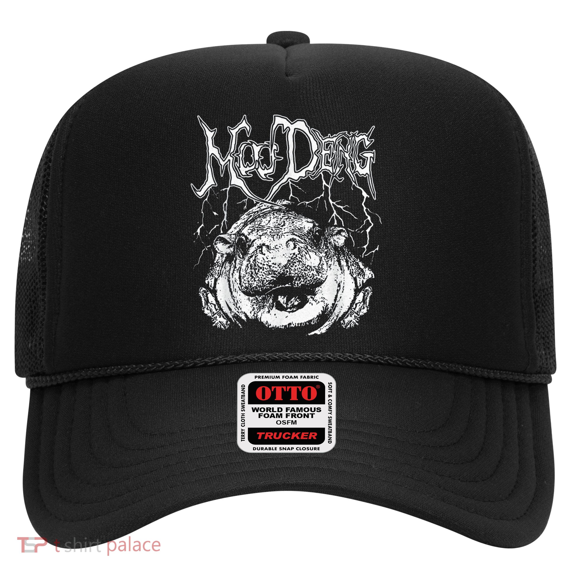 Death Metal Cute Baby Hippo Moo Deng Hippopotamus Trucker Hat