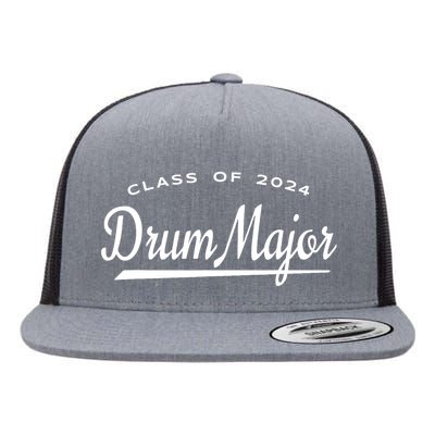 Drum Major Class Of 2024 Marching Band Family Flat Bill Trucker Hat