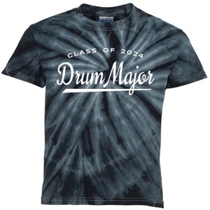 Drum Major Class Of 2024 Marching Band Family Kids Tie-Dye T-Shirt