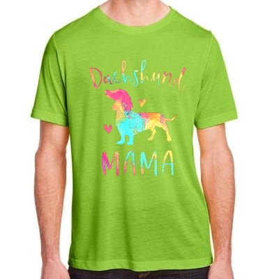 Dachshund Mama Colorful Doxie Gifts Dog Mom Adult ChromaSoft Performance T-Shirt