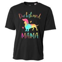 Dachshund Mama Colorful Doxie Gifts Dog Mom Cooling Performance Crew T-Shirt