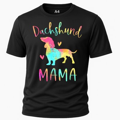 Dachshund Mama Colorful Doxie Gifts Dog Mom Cooling Performance Crew T-Shirt