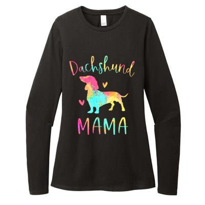 Dachshund Mama Colorful Doxie Gifts Dog Mom Womens CVC Long Sleeve Shirt