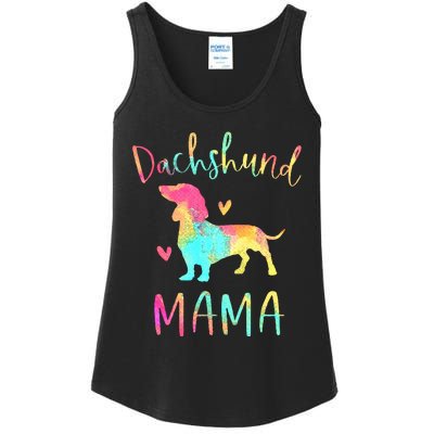 Dachshund Mama Colorful Doxie Gifts Dog Mom Ladies Essential Tank