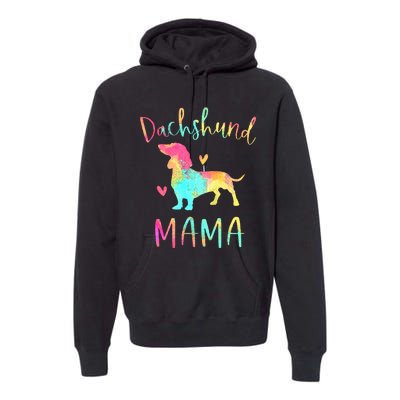 Dachshund Mama Colorful Doxie Gifts Dog Mom Premium Hoodie