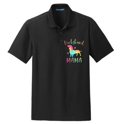 Dachshund Mama Colorful Doxie Gifts Dog Mom Dry Zone Grid Polo