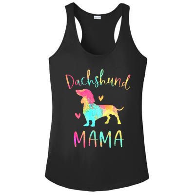 Dachshund Mama Colorful Doxie Gifts Dog Mom Ladies PosiCharge Competitor Racerback Tank