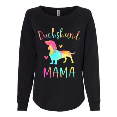 Dachshund Mama Colorful Doxie Gifts Dog Mom Womens California Wash Sweatshirt