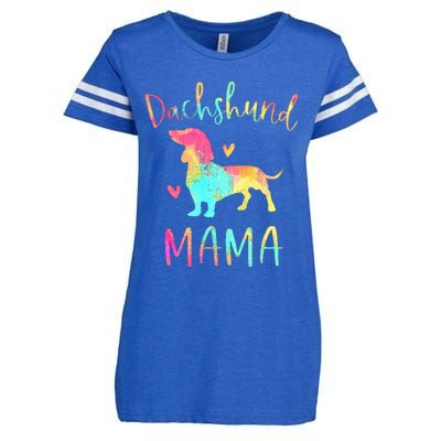 Dachshund Mama Colorful Doxie Gifts Dog Mom Enza Ladies Jersey Football T-Shirt