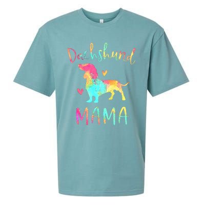 Dachshund Mama Colorful Doxie Gifts Dog Mom Sueded Cloud Jersey T-Shirt