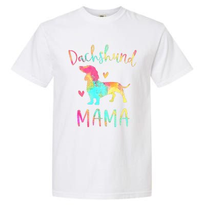 Dachshund Mama Colorful Doxie Gifts Dog Mom Garment-Dyed Heavyweight T-Shirt