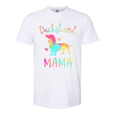 Dachshund Mama Colorful Doxie Gifts Dog Mom Softstyle CVC T-Shirt