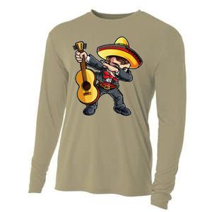 Dabbing Mariachi Cinco De Mayo Mexican Cooling Performance Long Sleeve Crew