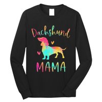 Dachshund Mama Colorful Doxie Gifts Dog Mom Long Sleeve Shirt