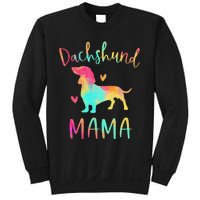 Dachshund Mama Colorful Doxie Gifts Dog Mom Sweatshirt