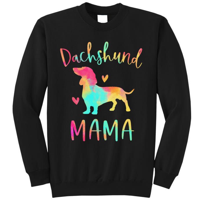 Dachshund Mama Colorful Doxie Gifts Dog Mom Sweatshirt