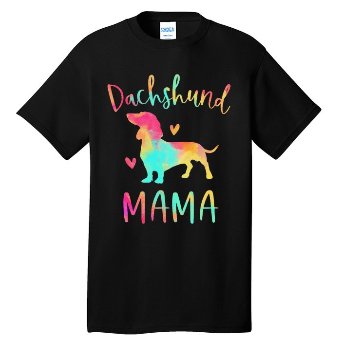 Dachshund Mama Colorful Doxie Gifts Dog Mom Tall T-Shirt