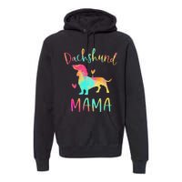 Dachshund Mama Colorful Doxie Gifts Dog Mom Premium Hoodie