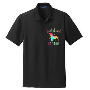 Dachshund Mama Colorful Doxie Gifts Dog Mom Dry Zone Grid Polo