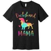 Dachshund Mama Colorful Doxie Gifts Dog Mom Premium T-Shirt