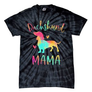 Dachshund Mama Colorful Doxie Gifts Dog Mom Tie-Dye T-Shirt