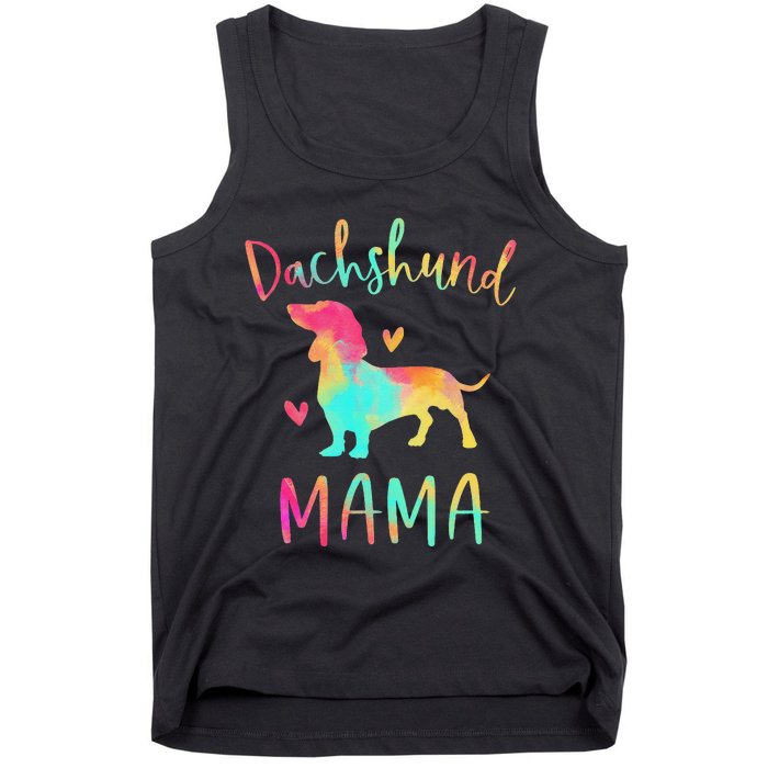 Dachshund Mama Colorful Doxie Gifts Dog Mom Tank Top