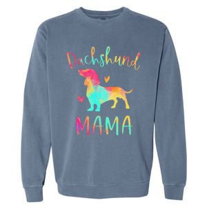 Dachshund Mama Colorful Doxie Gifts Dog Mom Garment-Dyed Sweatshirt