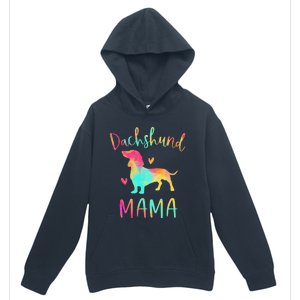 Dachshund Mama Colorful Doxie Gifts Dog Mom Urban Pullover Hoodie