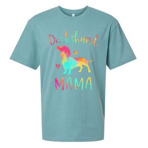 Dachshund Mama Colorful Doxie Gifts Dog Mom Sueded Cloud Jersey T-Shirt