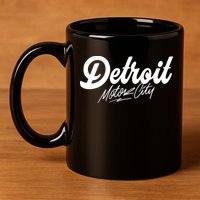 Detroit Motor City 11oz C Handle Ceramic Mug
