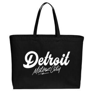 Detroit Motor City Cotton Canvas Jumbo Tote