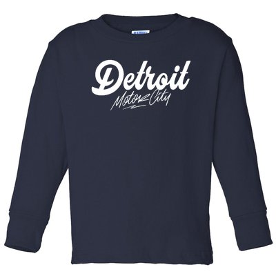 Detroit Motor City Toddler Long Sleeve Shirt