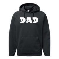 Dad Mountain Climbing FatherS Day Adventure Performance Fleece Hoodie