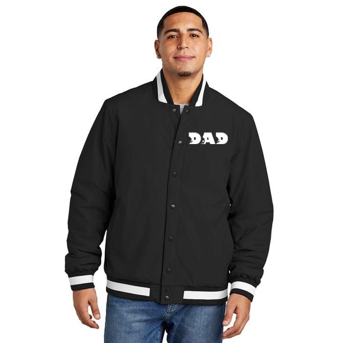 Dad Mountain Climbing FatherS Day Adventure Insulated Varsity Jacket