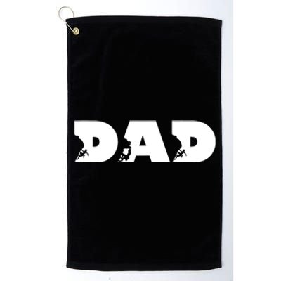 Dad Mountain Climbing FatherS Day Adventure Platinum Collection Golf Towel