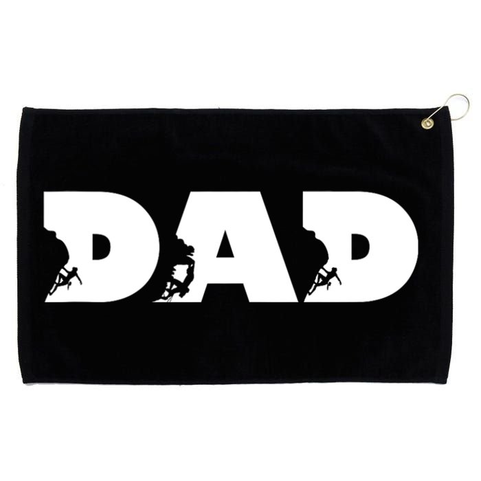 Dad Mountain Climbing FatherS Day Adventure Grommeted Golf Towel