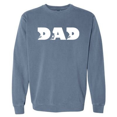 Dad Mountain Climbing FatherS Day Adventure Garment-Dyed Sweatshirt