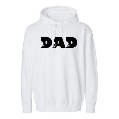 Dad Mountain Climbing FatherS Day Adventure Garment-Dyed Fleece Hoodie