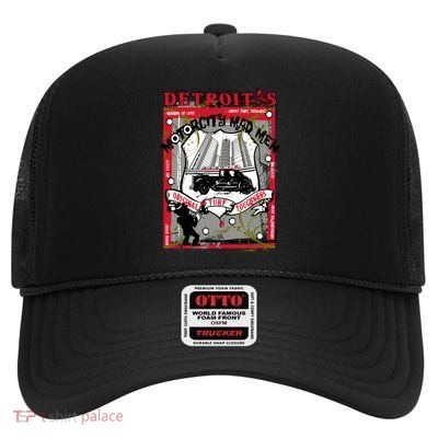 Detroits Motor City Mad Men High Crown Mesh Back Trucker Hat
