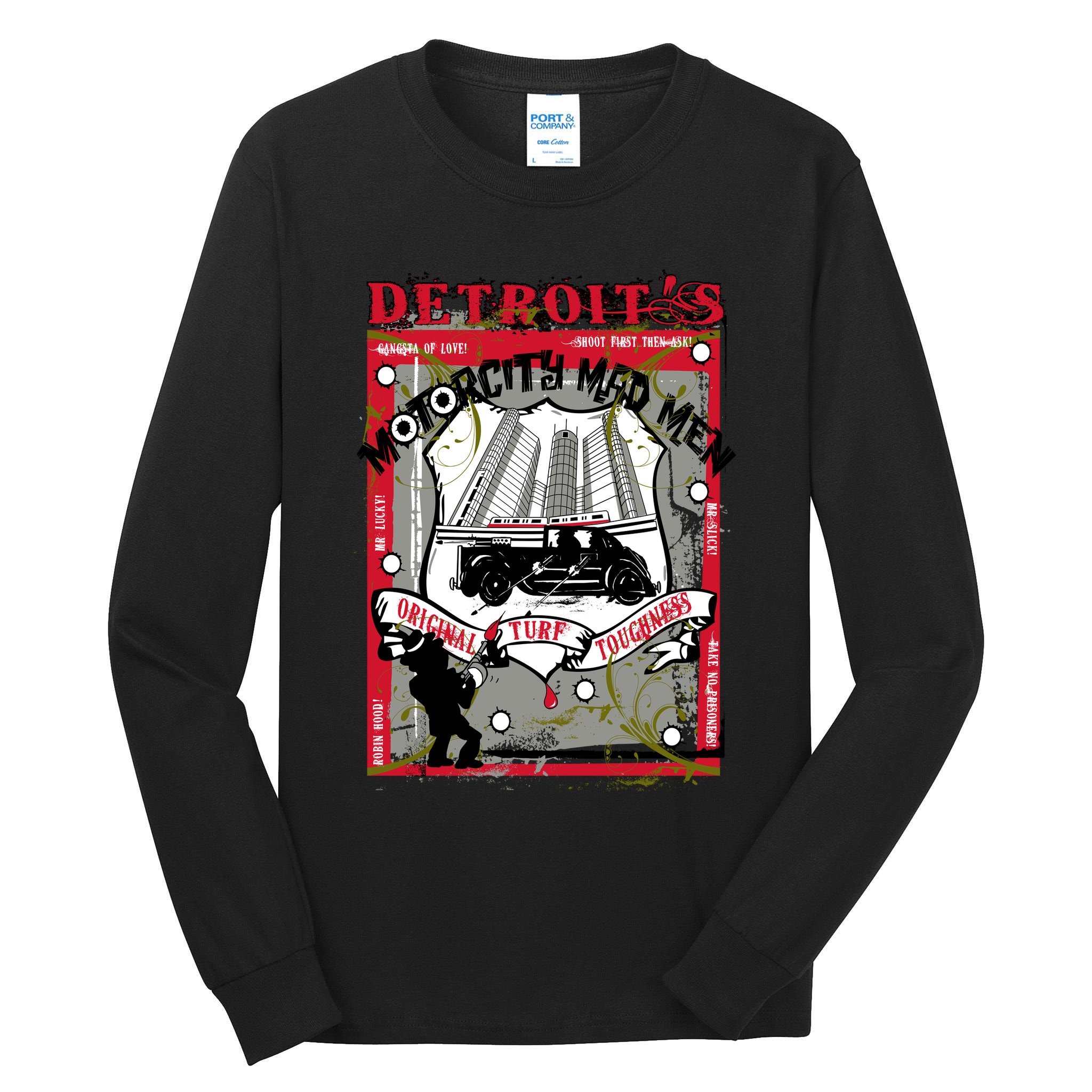 Detroits Motor City Mad Men Tall Long Sleeve T-Shirt
